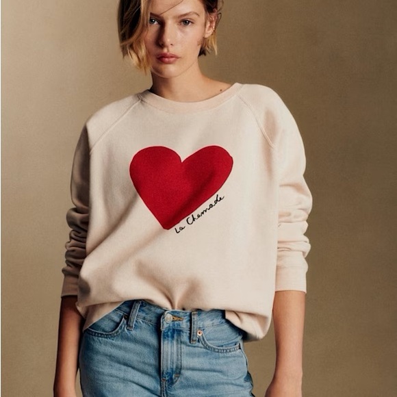 Sezane Sweaters - Sezane La Chamade Heart Sweatshirt